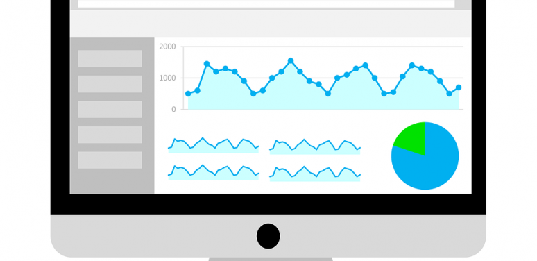 illustration of a computer screen showing data