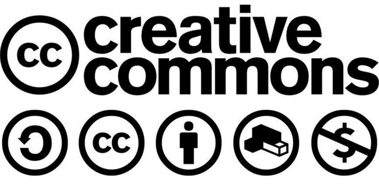 text that says "creative commons" surrounded by icons representing creative commons