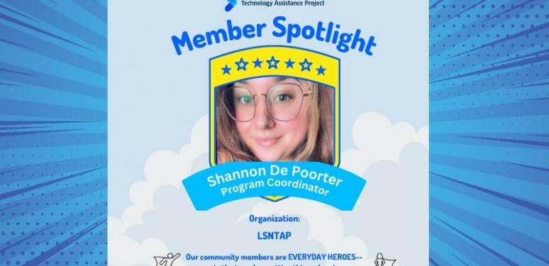 member spotlight graphic for Shannon De Poorter