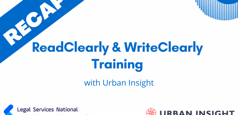 ReadClearly & WriteClearly Training with Urban Insight