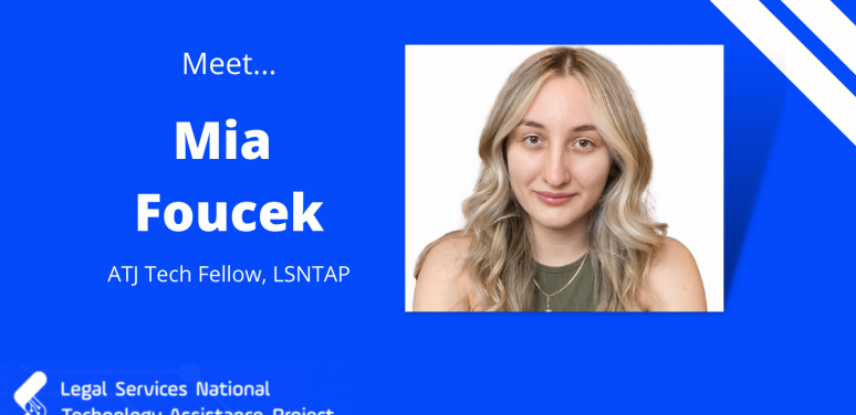 Meet Mia Faucet. ATJ Tech Fellow, LSNTAP
