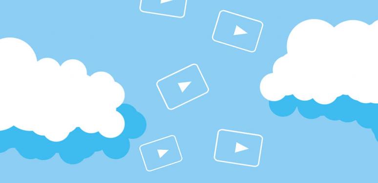 cloud and video logo symbols