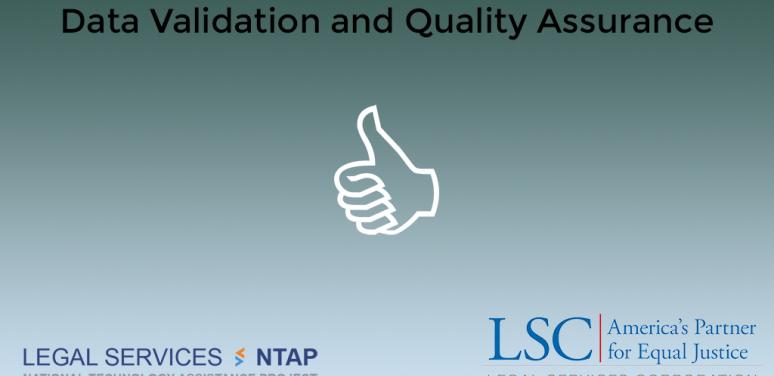 Thumbs up for Data Validation and Quality Assurance