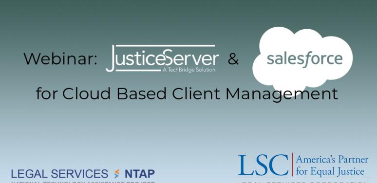 Webinar: Justiceserver & Salesforce for CLoud based client management