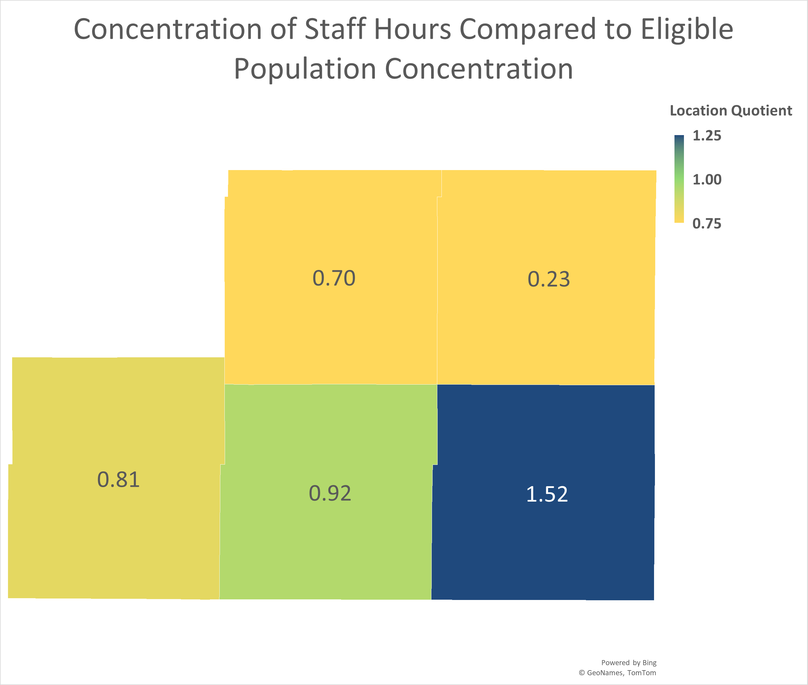 Geographic concentration map example