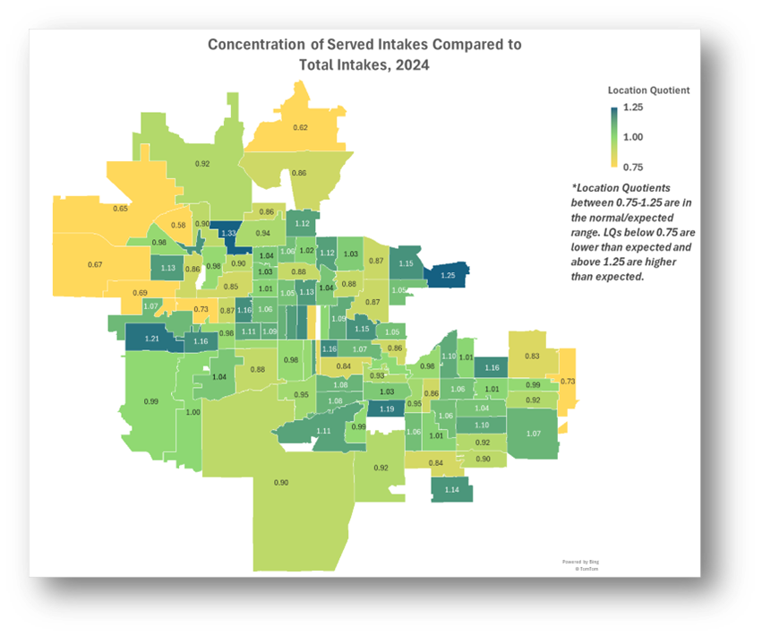 Geographic concentration map