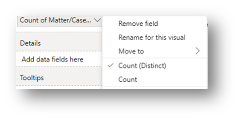 Data Field options