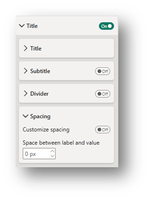 Title options window