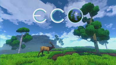 Screenshot from Eco game with a deer in a forest 