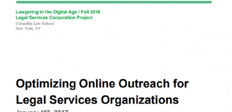 Optimizing Online Outreach for Legal Services Organizations