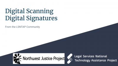 Scanning and Digital Signatures (Remote Legal Services)
